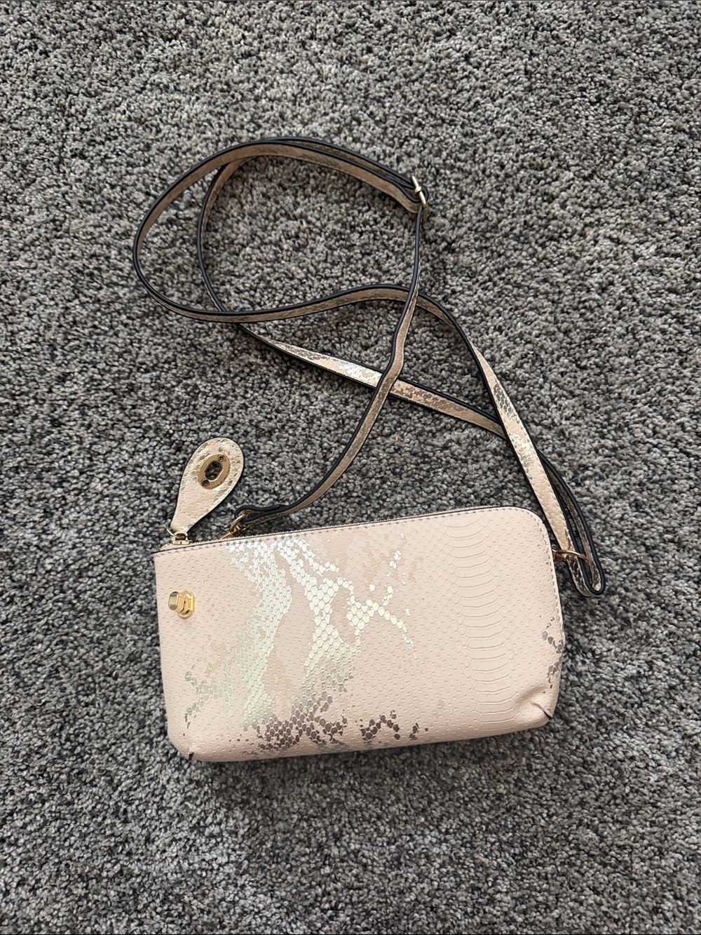 Women’s Shimmer Detail Crossbody Bag - Blush